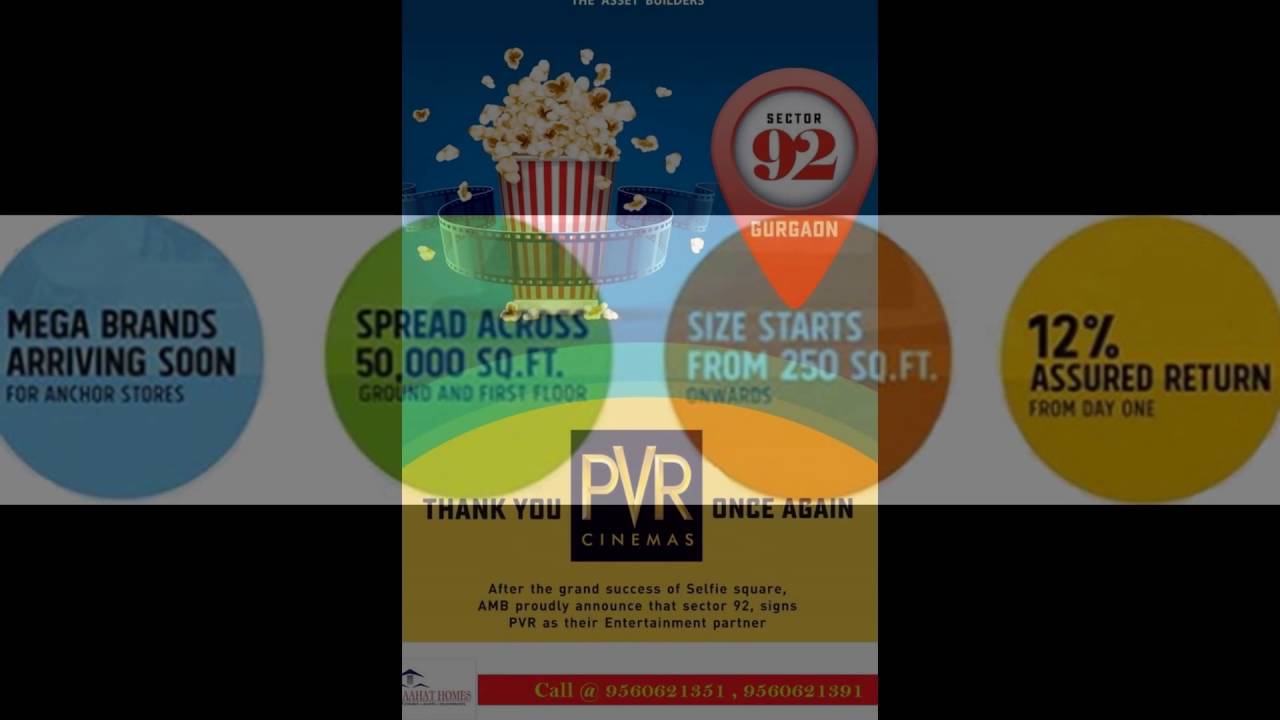 AMB NEW COMMERCIAL PROJECT "AMB Selfie Street",Sector 92 , DLF Garden City, Gurgaon.Call@9560621351