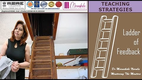 Ladder of Feedback (Classroom Feedback Strategy) (Dr Meenakshi Narula- Mentoring The Mentors)
