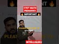 CTET MATH PEDAGOGY| Math Important Topics #shorts #viral #trending #viralshorts #ctet