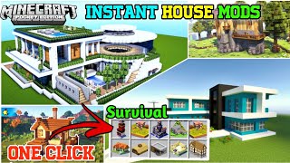 Instant house mod minecraft pe / Instant house addon minecraft pe / Addon minecraft