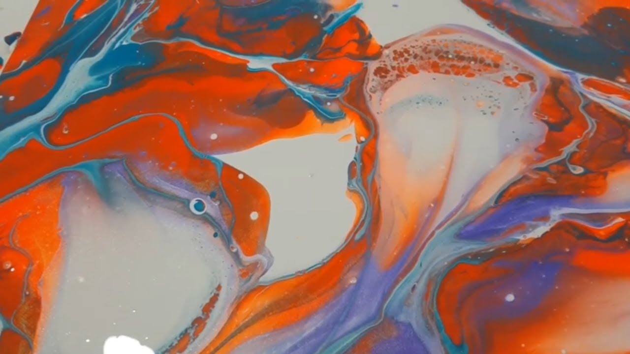 163 Bloom technique - Acrylic pour painting - Dutch Pour - Fluid ...