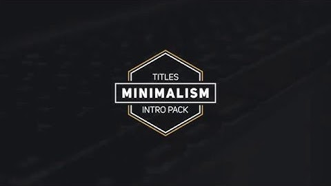 Minimalism 3 - 45 Minimal Titles (After Effects Project)
