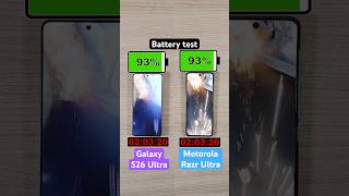 Samsung Galaxy S26 Ultra vs Motorola Razr Ultra battery test!
