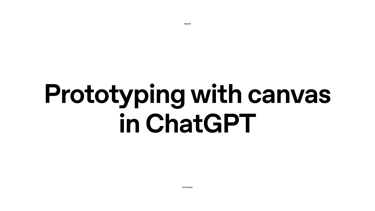 Prototyping with canvas in ChatGPT