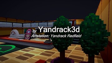 Pokemon Center in Voxel Art by Yandrack3d