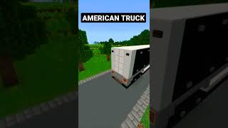Minecraft: How to build a American Truck #howtobuild #minecrafttutorial #shorts #minecraft