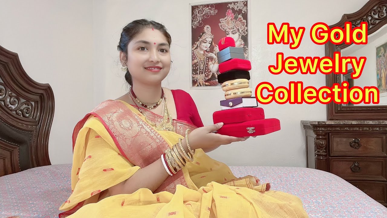 My Gold Jewelry Collection. আমার যৎসামান্য গয়না গুলো আপনাদের সাথে শেয়ার করলাম #riyausa