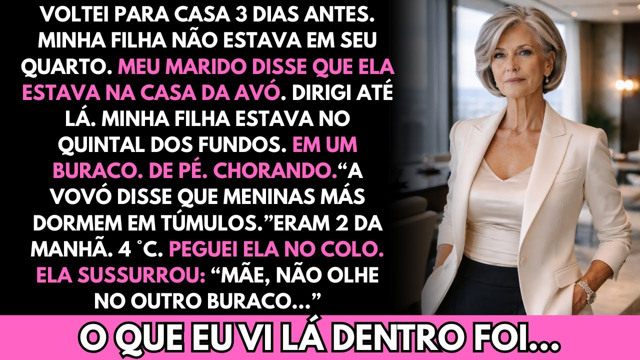 Voltei para casa antes do trabalho. Minha filha estava em pé em um buraco. “Não olhe para o outro”