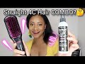 Straight Silk Spray Meets Tymo Hair Straightening Brush #tymo #4c #amazon #blowstraight