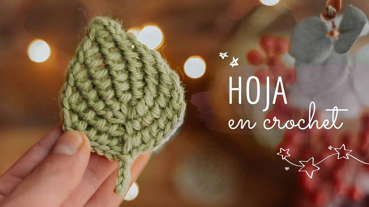Teje esta hermosa hoja para navidad | CROCHET