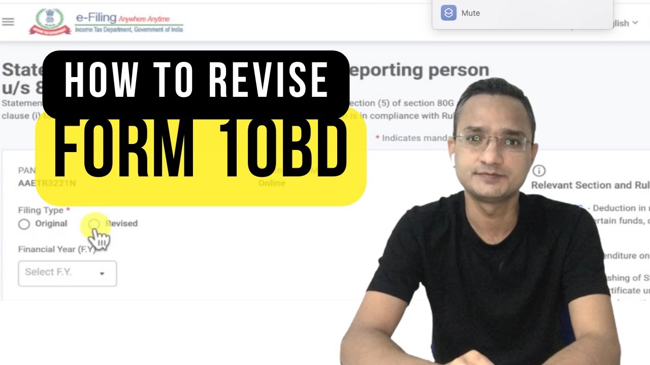 How to Revise Form 10BD - Donation Return *New *2024 - YouTube