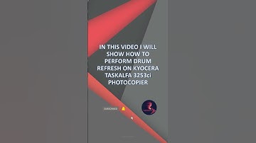 Kyocera TaskAlfa 3253ci | Perform Drum Refresh | Guide #kyocerataskalfa3253ci #developerrefresh