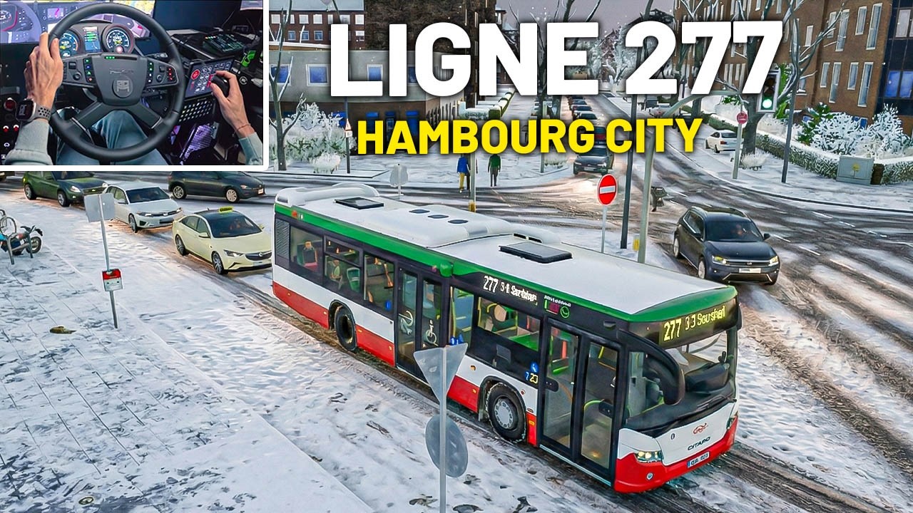 🚌 LIGNE 277 SOUS LA NEIGE À HAMBOURG (The Bus) - YouTube
