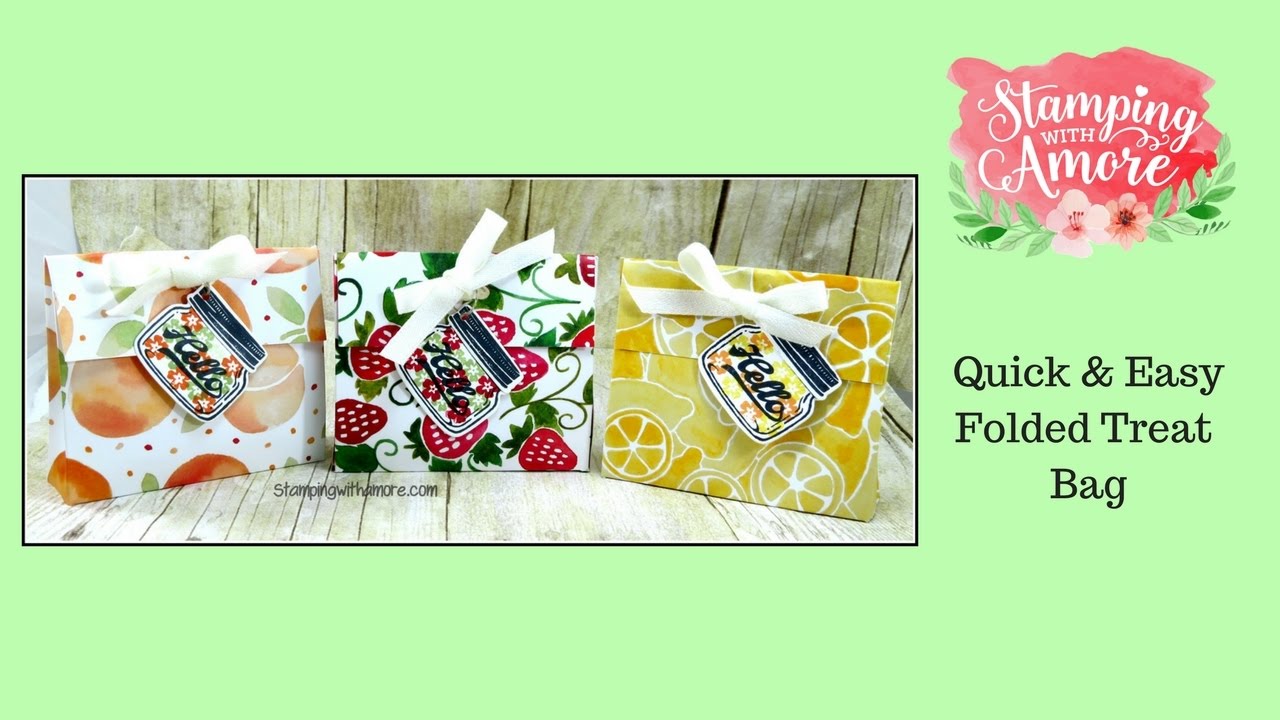 Quick & Easy Folded Treat Bag - YouTube