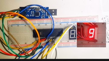 7 Segment Display using USPasp programmer  with ATmega 32 microcontroller !! شرح