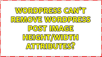Wordpress: Can