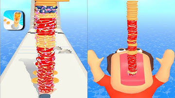 Pancake Run 🍩☕🍌  Gameplay #2 All Levels Walkthrough iOS,Android New Game Update