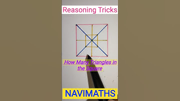 Reasoning Tricks / How many triangles in the Square #navimaths #reasoningtricks