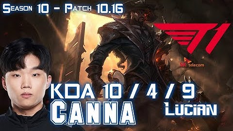 T1 Canna LUCIAN vs FIORA Top - Patch 10.16 KR Ranked