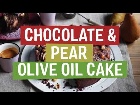 Chocolate & Pear Olive Oil Cake