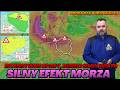 Silny efekt morza. Intensywne opady na północy. Wiatr do 80 km/h. Burze. Omówienie 15.06