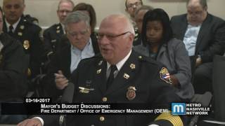 FY18 Mayor's Budget Discussions - Fire Department & OEM 03/16/17