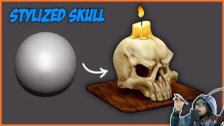 ZBRUSH TUTORIAL For Beginners | Sculpt a Stylized Skull in 20 minutes | Stylized | VOIDART SCHOOL ZBRUSH TUTORIAL For Beginners | Sculpt a Stylized Skull in 20 minutes | Stylized | VOIDART SCHOOL