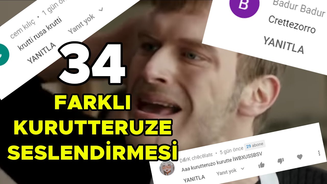 34 Farklı KURUTTERUZE Seslendirmesi Kurabiye var Simit var Japonca