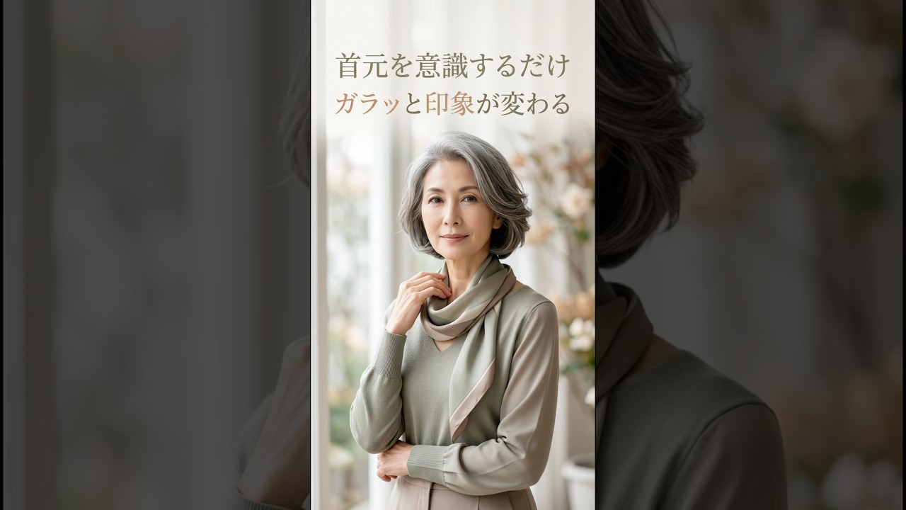 60代は首元を意識するだけで若見えします