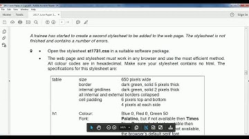 IGCSE ICT 0417: Web Authoring - Paper 31 June 2017 Task 2 Step 9