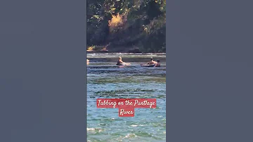Tubing On The Puntledge River Love Nature River BC Canada 