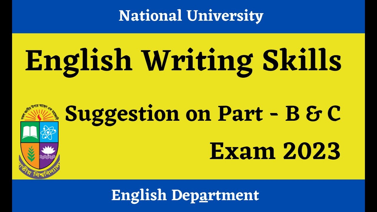 English Writing Skills Suggestion on Part B & C । English Hons 1st