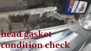 Engine overheating problem due to bad head gasket || head gasket condition check