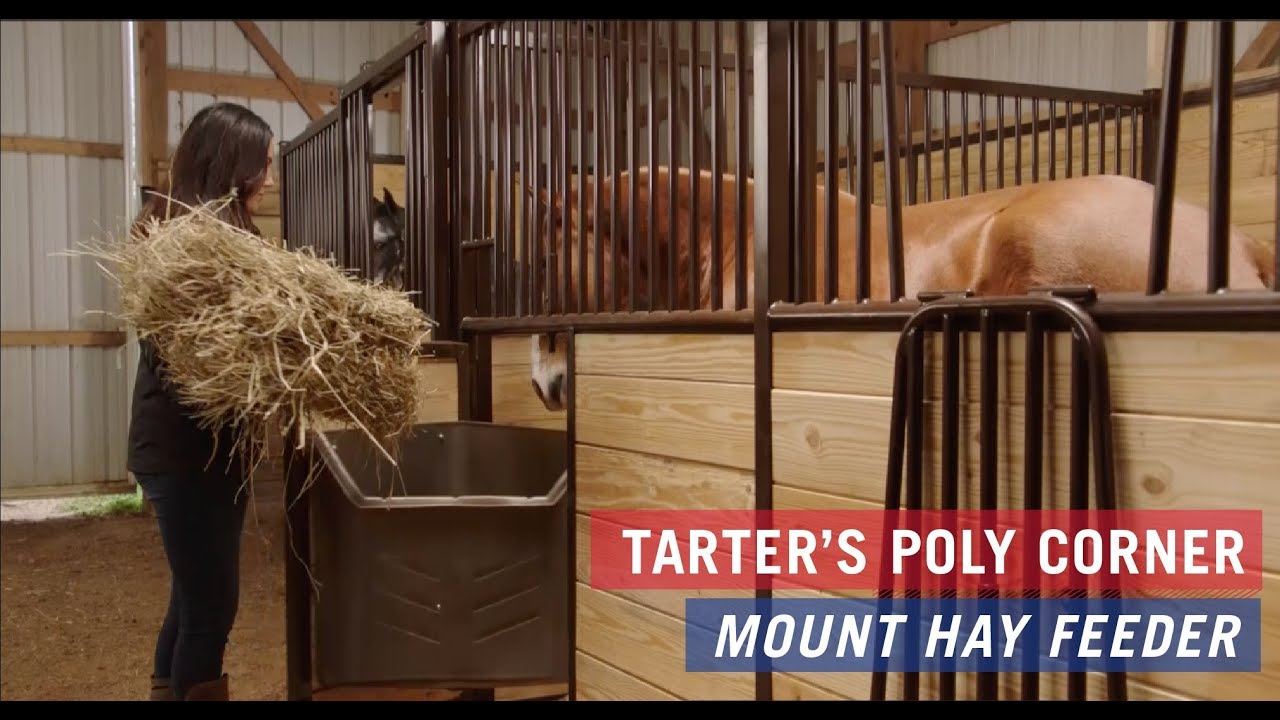 Tarter S Poly Corner Mount Hay Feeder Youtube
