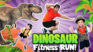 🦖 Dinosaur Adventure VIDEOGAME Workout for KIDS | + JOKES!