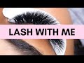 Lash with me  narrow volume fans  volume eyelash extensions wet lash look