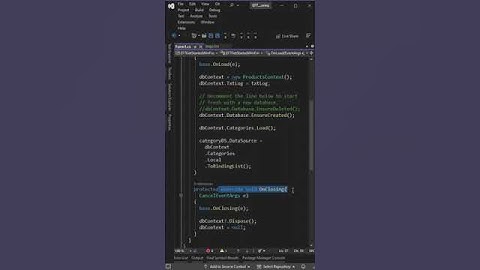 EF7 getting started with Windows Forms - Connecting to EF Core - part 7 of 12  #shorts #ef7