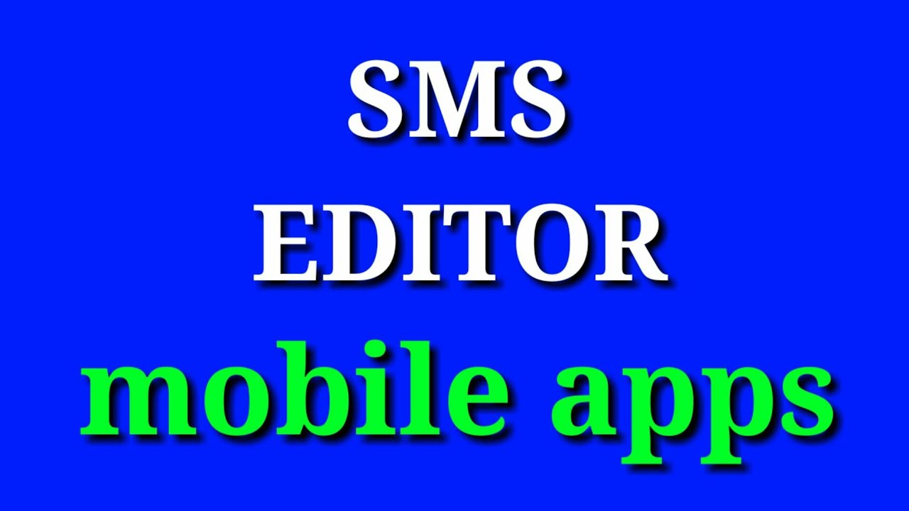 How to use SMS editing mobile apps - YouTube