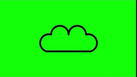 Animated Cloud Icon on Green Screen With Pop-up Sound
