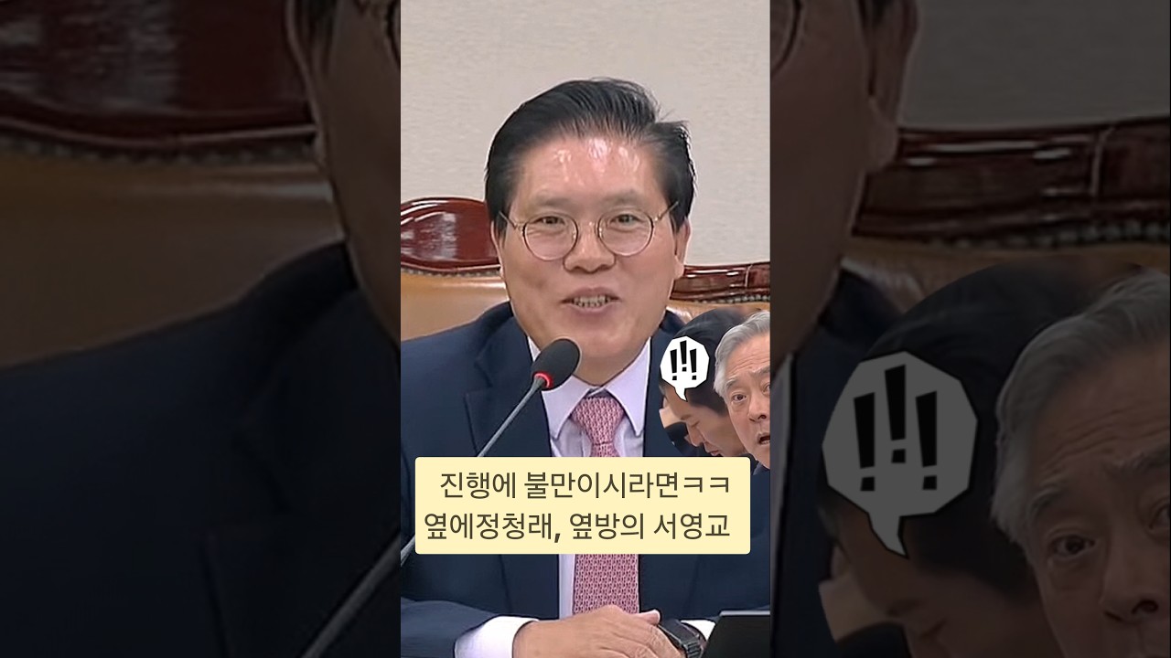 진행에 불만 있으시면 옆에 정청래, 옆방 서영교한테.. #송석준 #정청래 #서영교 #외통위 #한동훈