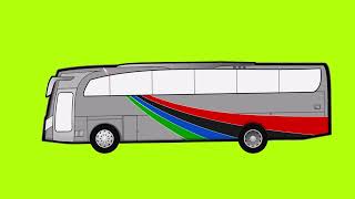 Stylish Silver Bus Green Screen Background