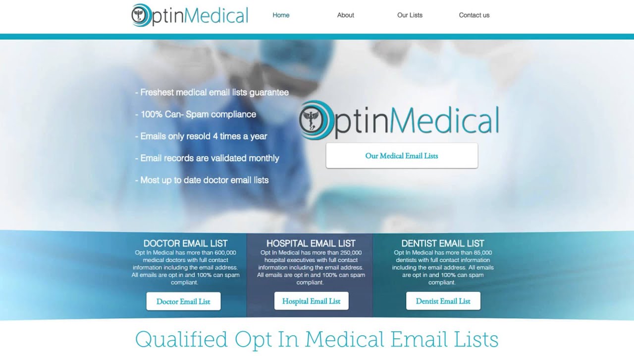 Medical Email List | Doctor Email List | Opt in Medical