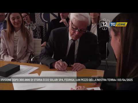 FUSIONE DOPO 300 ANNI DI STORIA ECCO SOLARI SPA, FEDRIGA: «UN PEZZO DELLA NOSTRA TERRA» | 03/04/2025