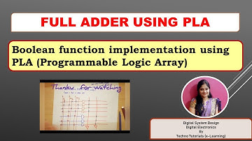 U5 L10.7 | Full adder using PLA | implement full adder using PLA  | Programmable logic array example
