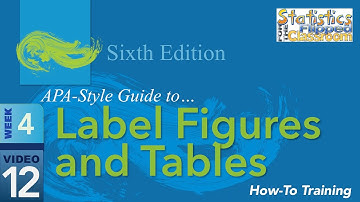 APA Style Guide to Label Figures and Tables (4-12)