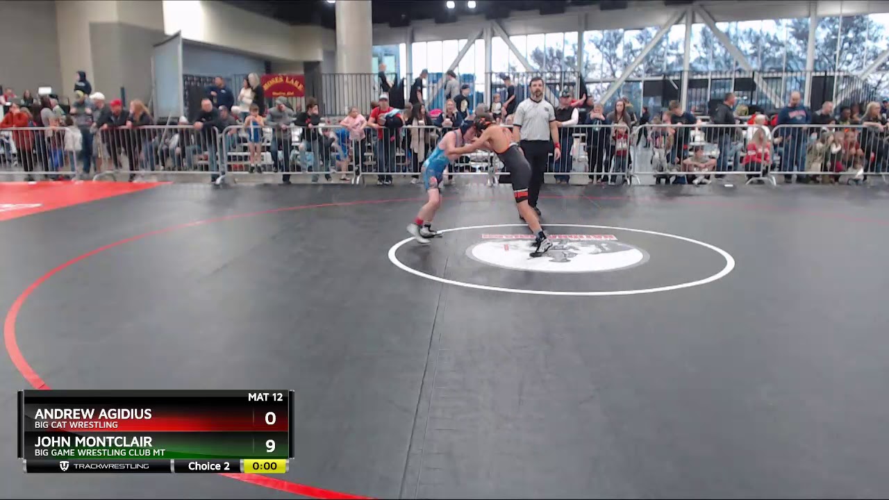 12U 74 Andrew Agidius Big Cat Wrestling Vs John Montclair Big Game  Wrestling Club MT