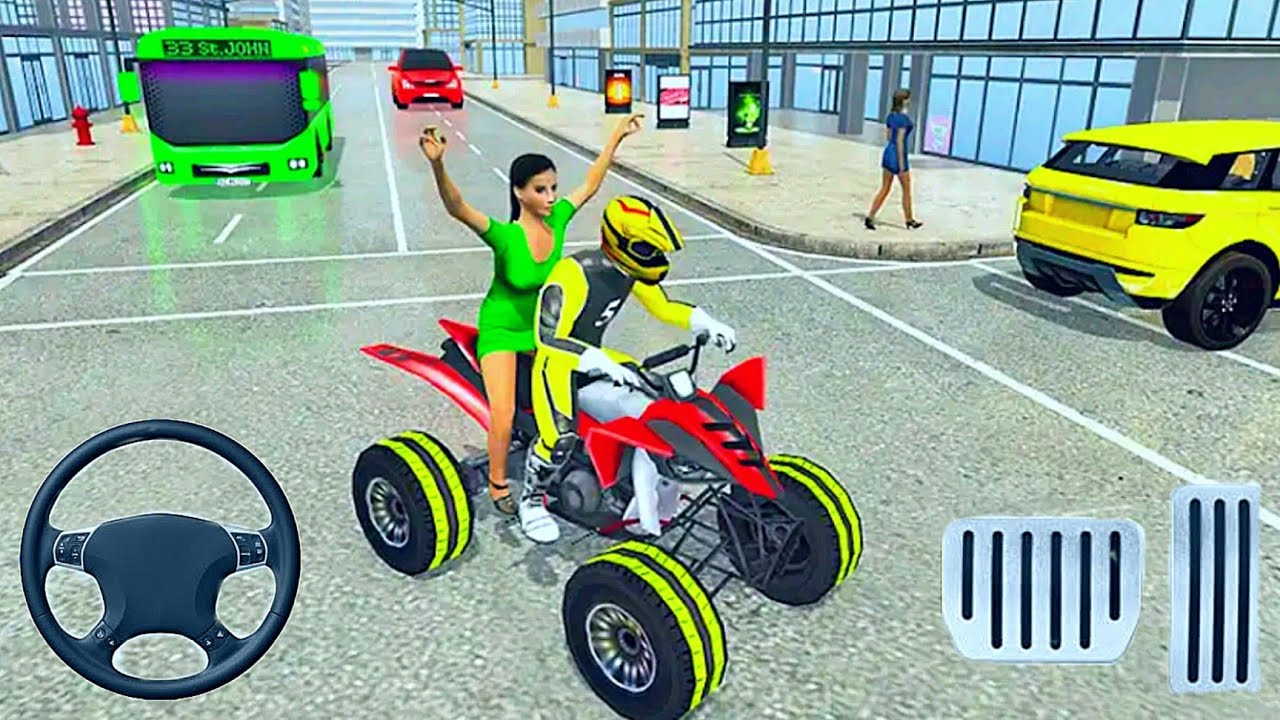 ATV Taxi Driver Simulator 2021 - Realistic Taxi Driving Game - Android Gameplay #5