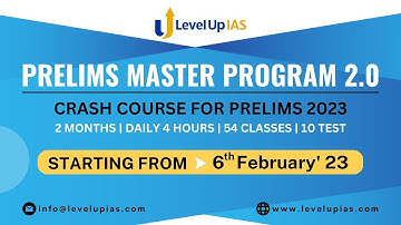 Prelims Master Program 2023 | Starting from 6th February 2023 | LevelUp IAS #upsc #prelims2023