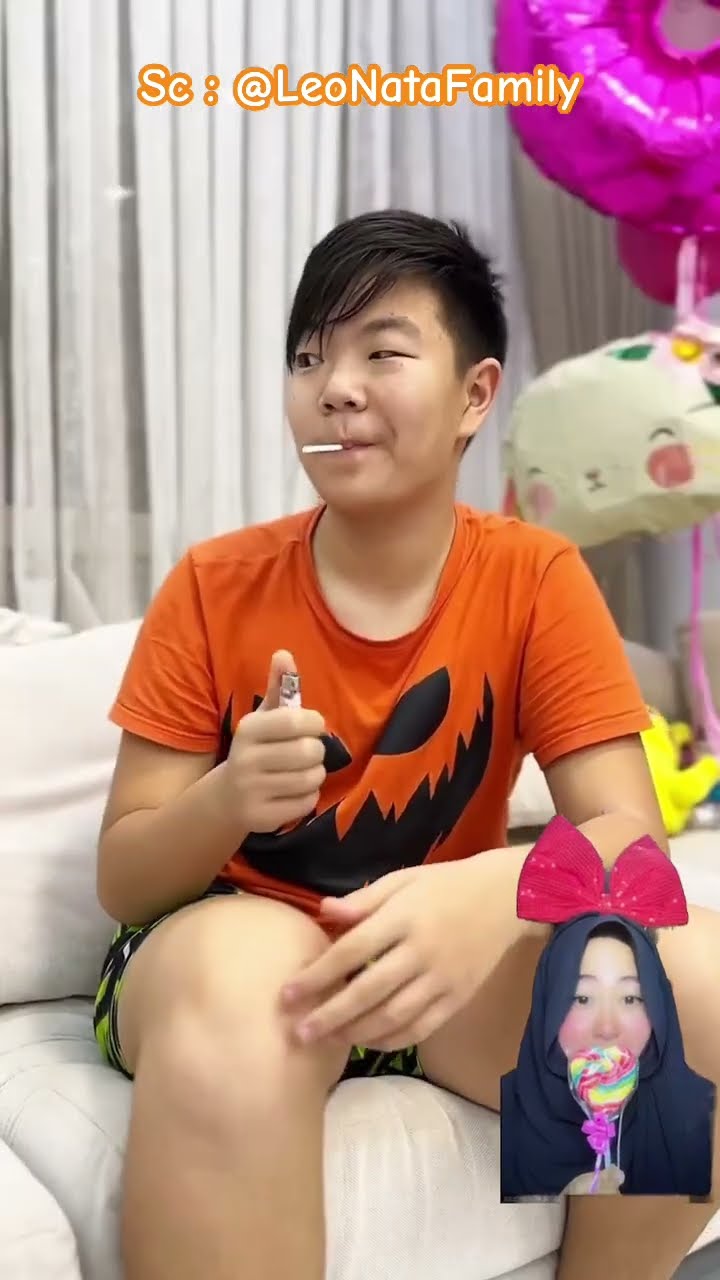 DI LARANG MEROKOK ‼️ kita cuma bercanda lho Ma pake permen ? @LeoNataFamily #shorts #funny