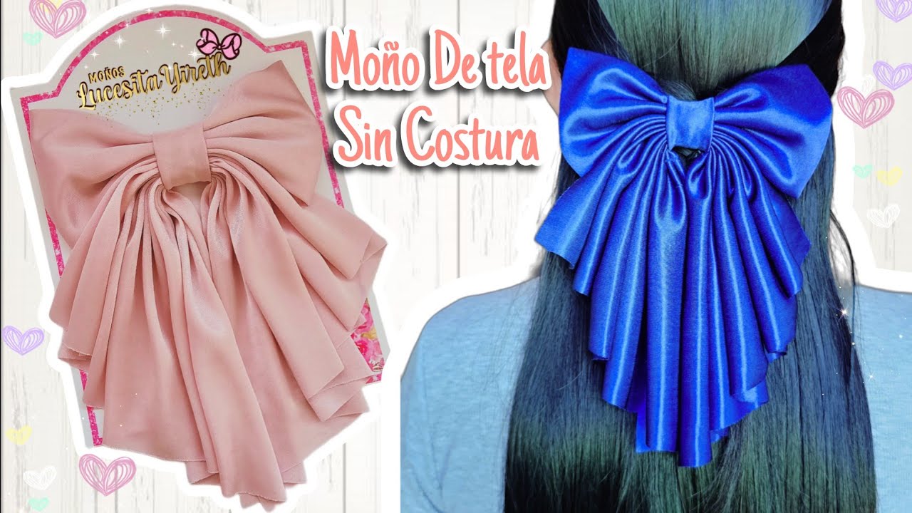Moño de tela en Tendencia Coquette #tendencias #coquette #facil #hairbows #lazos #viral